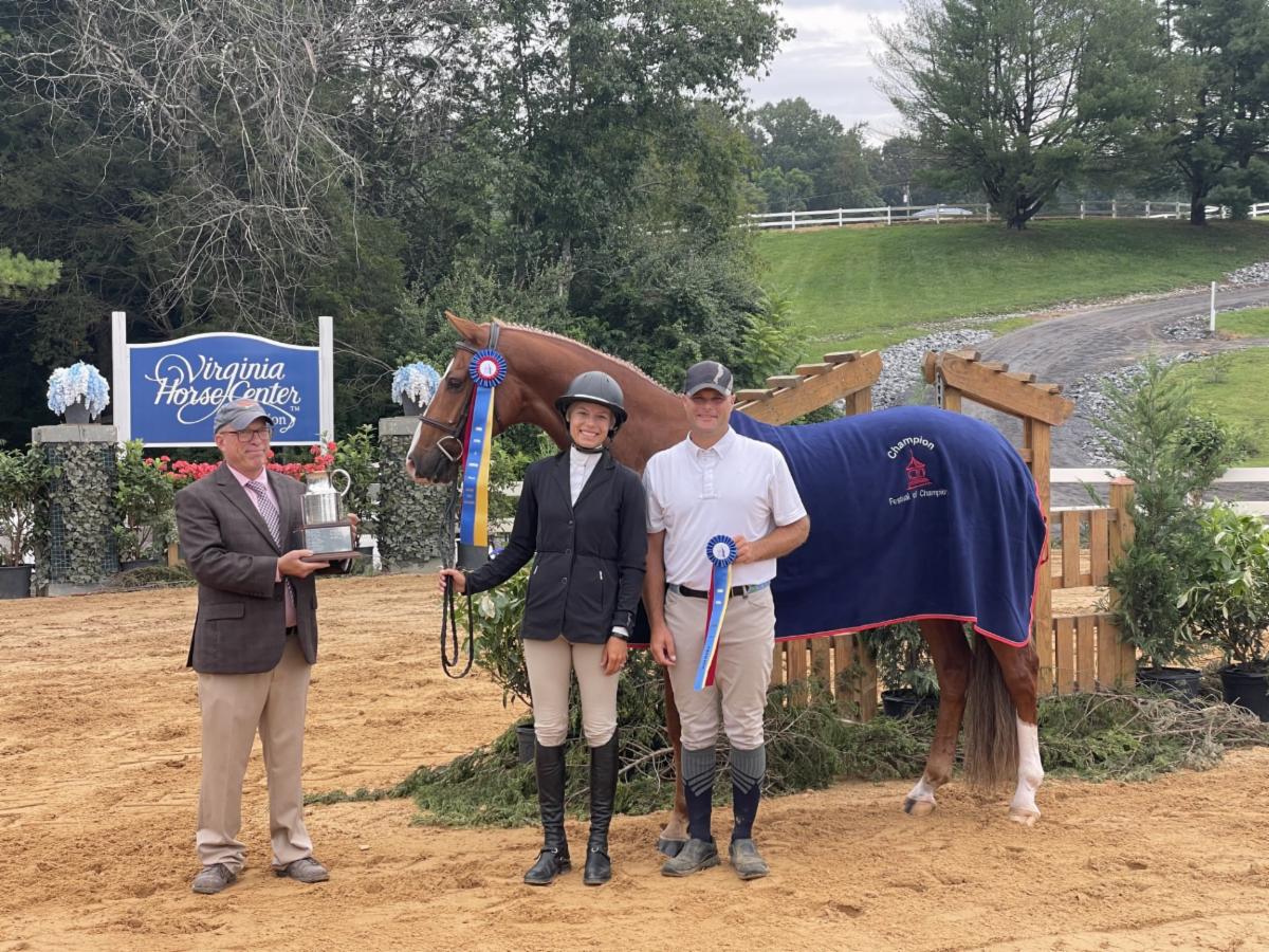 Malibu Ken, owned by Kym K Smith was also awarded the Village Farm Perpetual Trophy pictured with Tiffany and Guy Cambria.