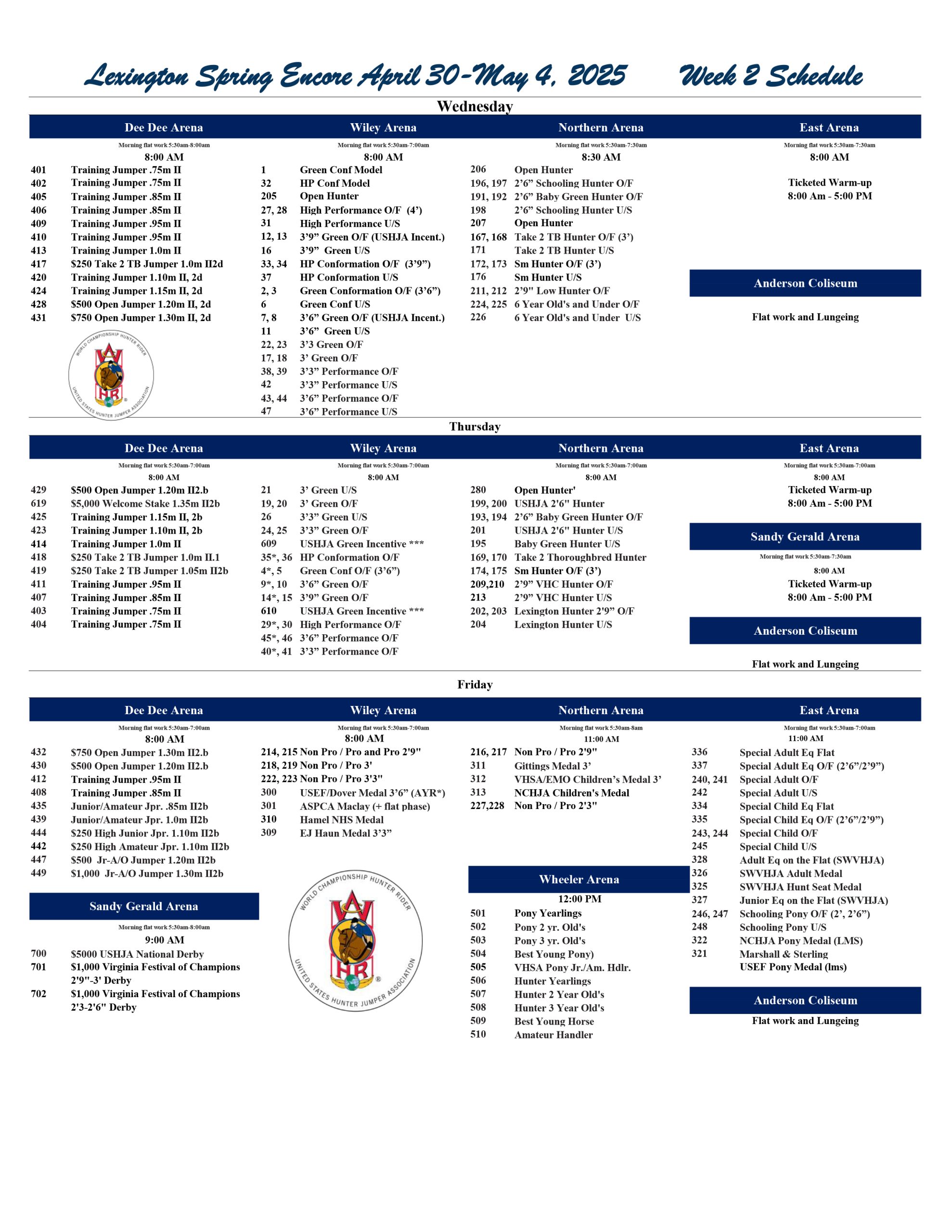 2025 Final Schedule Week2-4 2025 Final Schedule Week2-4